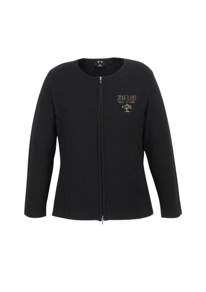 Black Ladies Zip Caridigan